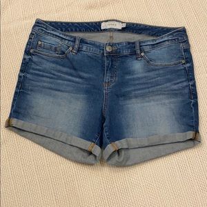 Torrid Cuffed Mid-rise Plus Size Shorts
